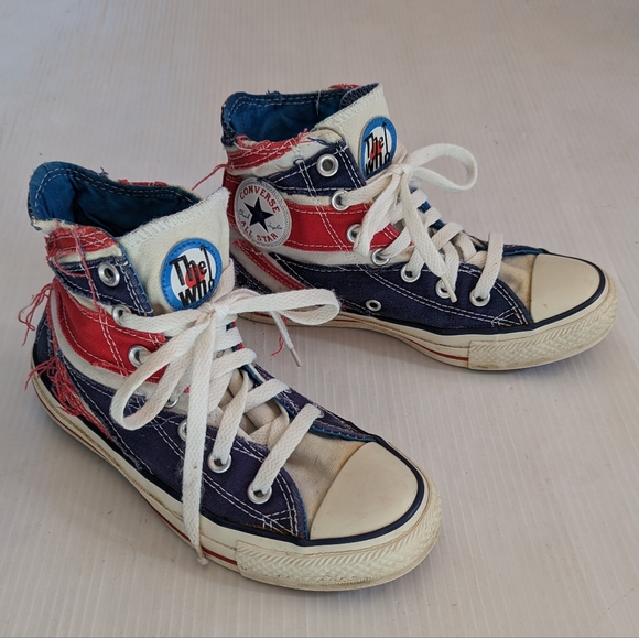 CONVERSE Limited Edition The Who flag Artwork 2008 Year Hour high top sneakers - Picture 12 of 15